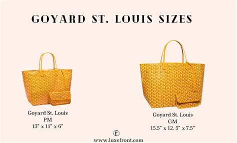 fake goyard st louis tote|goyard st louis size comparison.